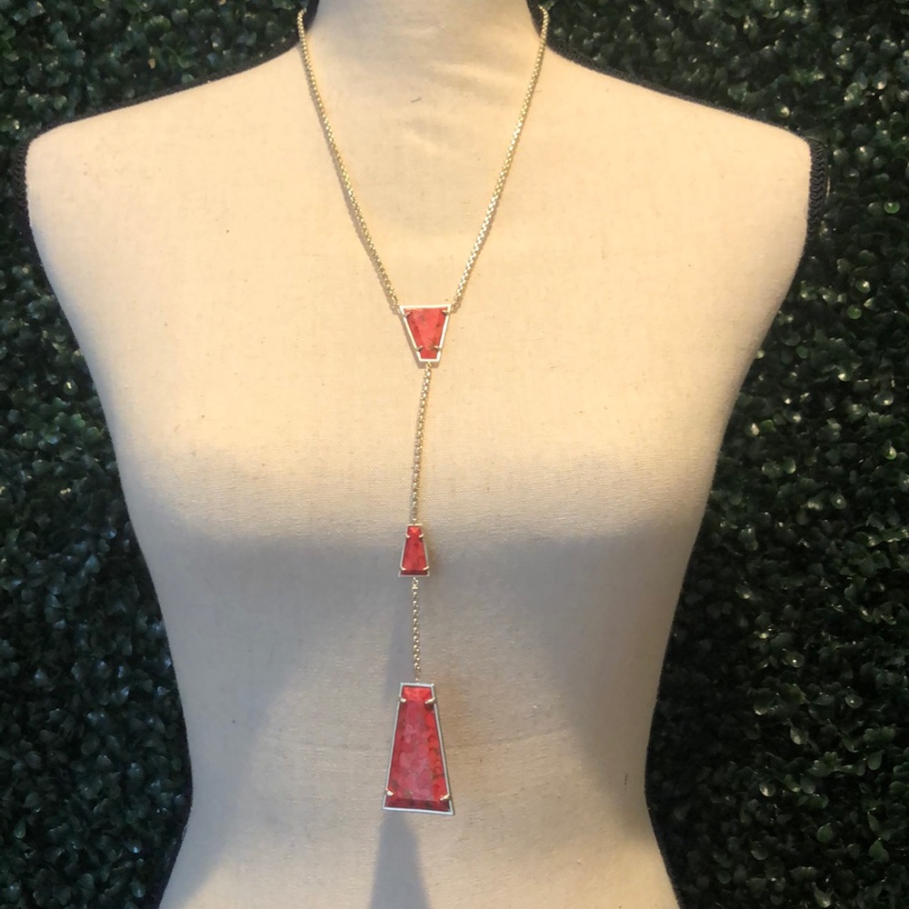 Auth. Gold Kendra Scott “Collins Y Necklace”